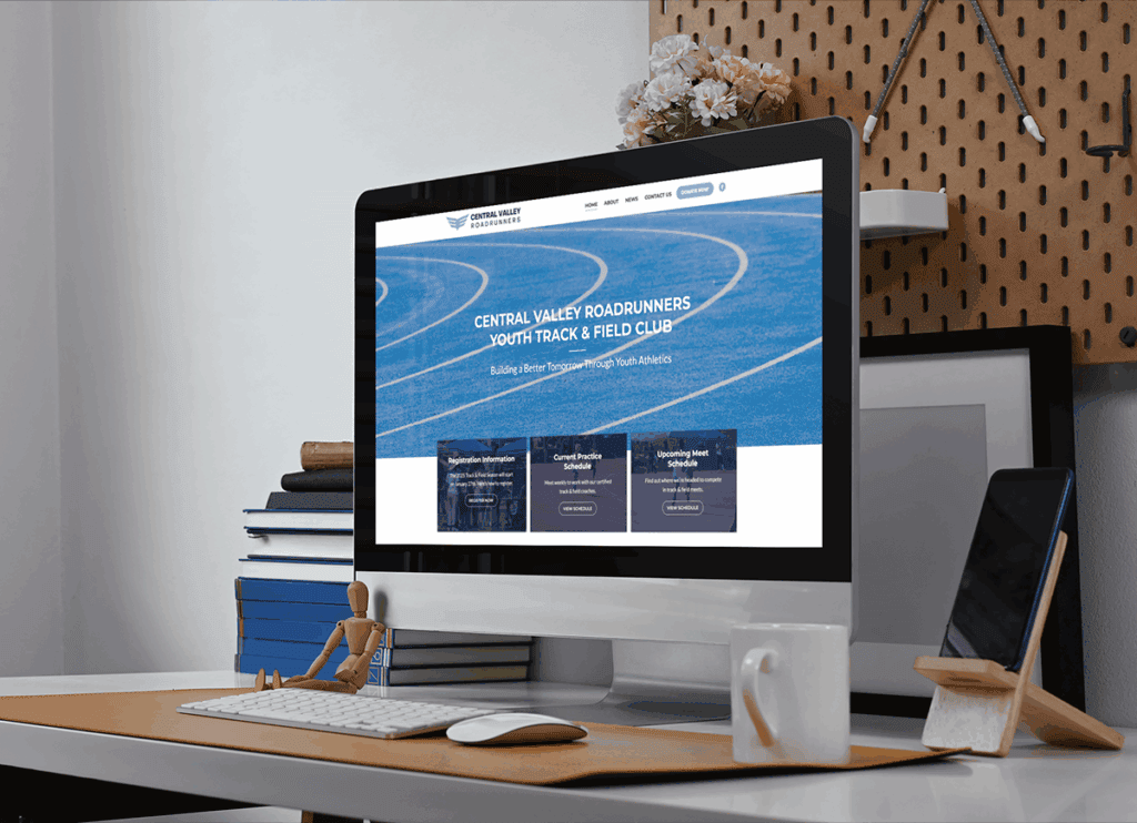 Central Valley Roadrunners website mockup