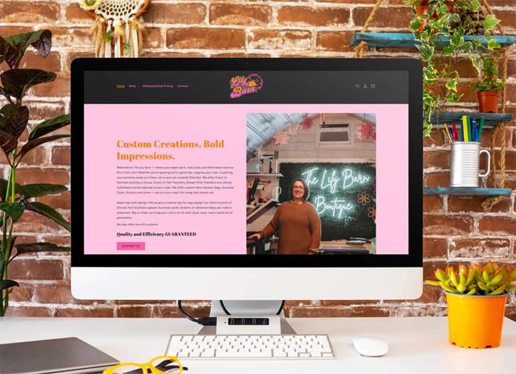 the lily barn shopify store design