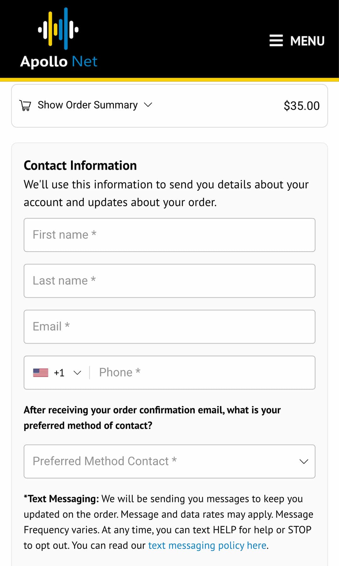 Apollo Net mobile screenshot