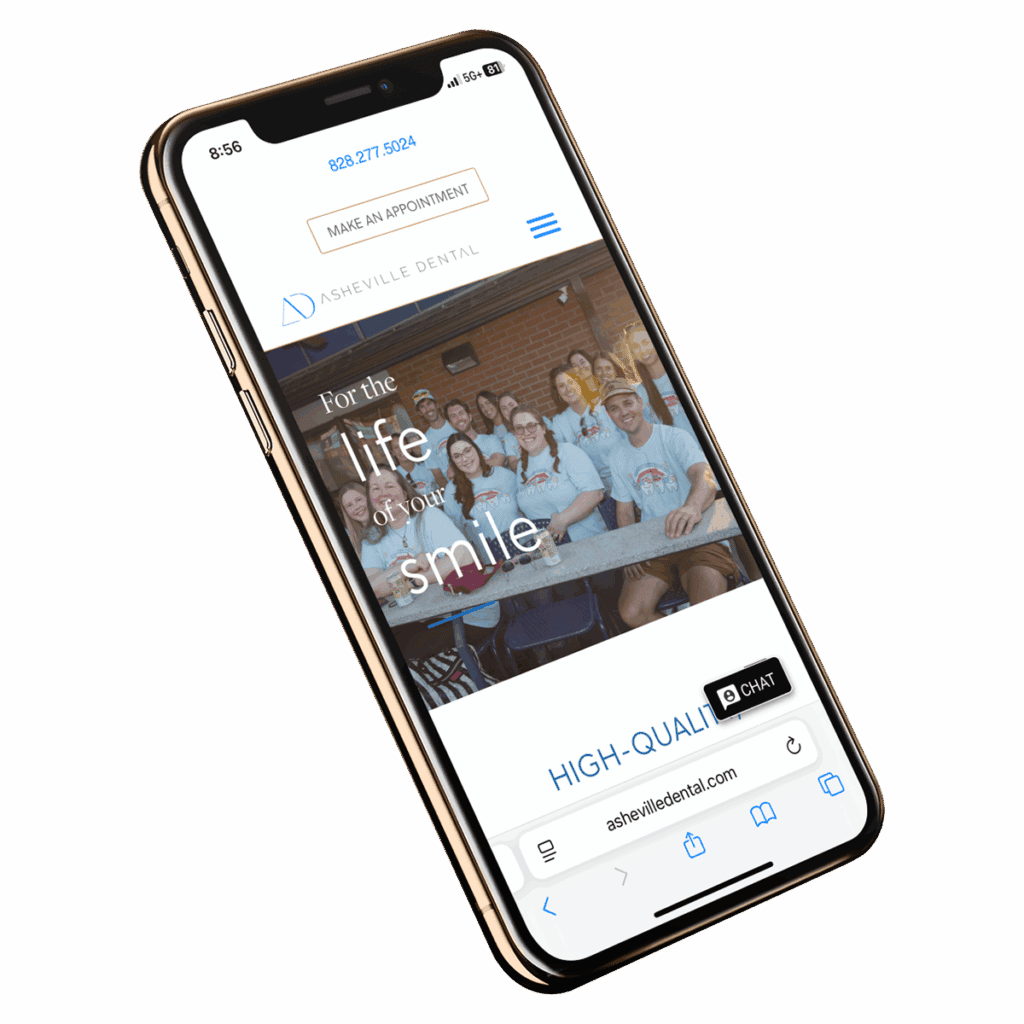dental website design mockup