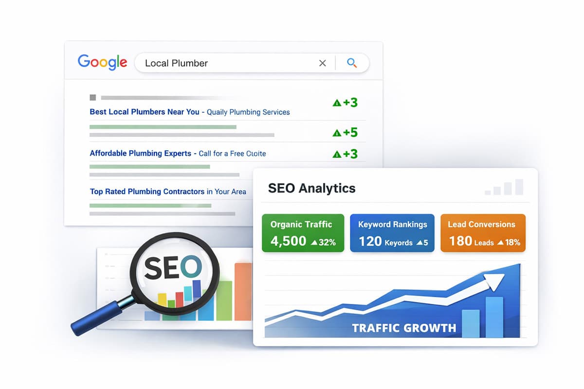 SEO services for small businesses improving website traffic