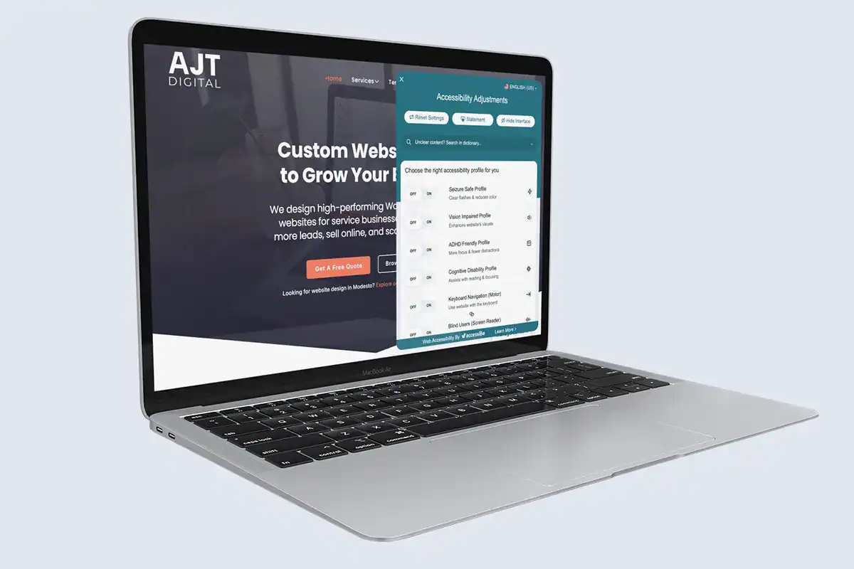 website accessibility compliance and ADA standards for small business website